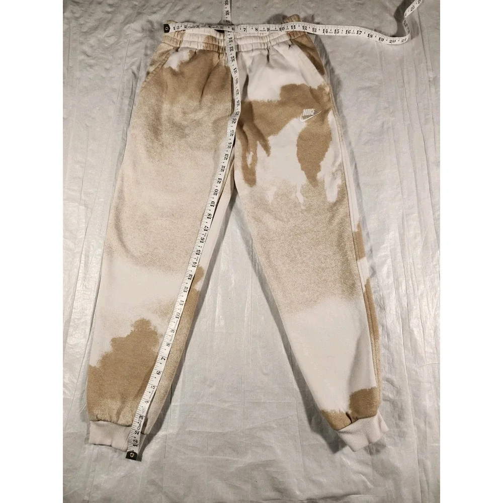 Nike Kid's Sportswear Club Fleece Printed Joggers Ivory White Large FD3200-247